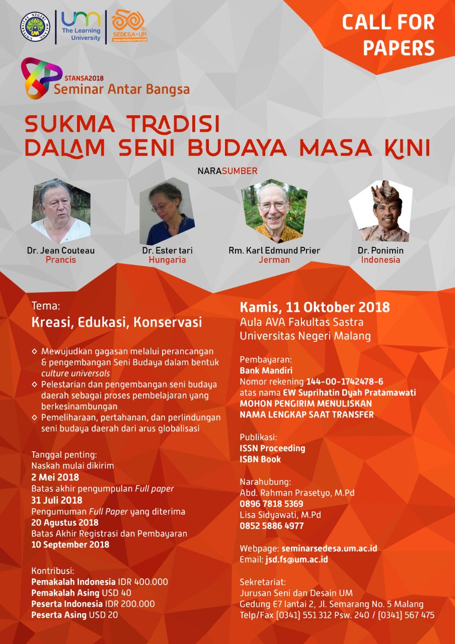 Poster Seminar Seni Budaya 2018