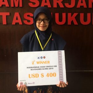 Salma Al Mardhiyyah Juara Di Ajang International Essay Contest for SEA-Teacher