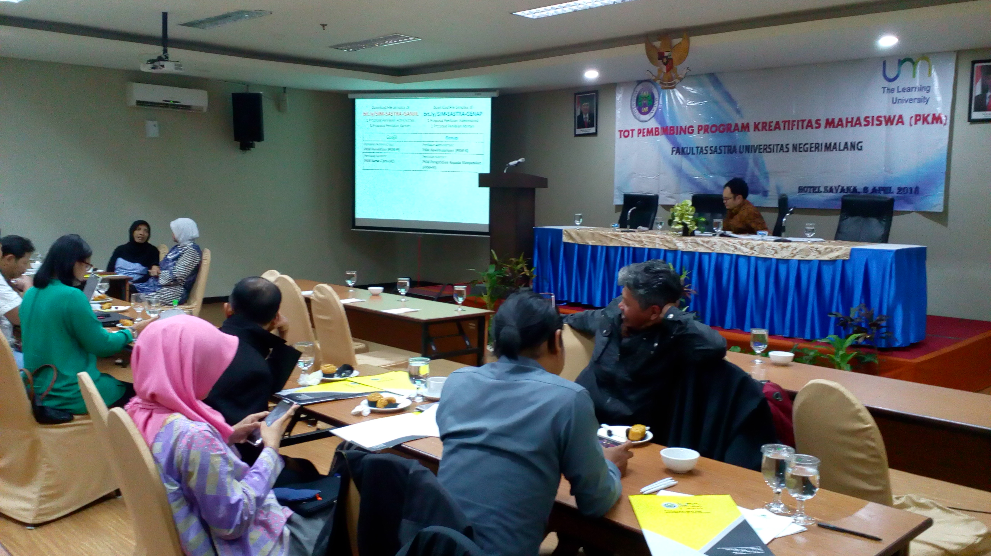 TOT Pembimbing PKM Fakultas Sastra tanggal 6 April 2018