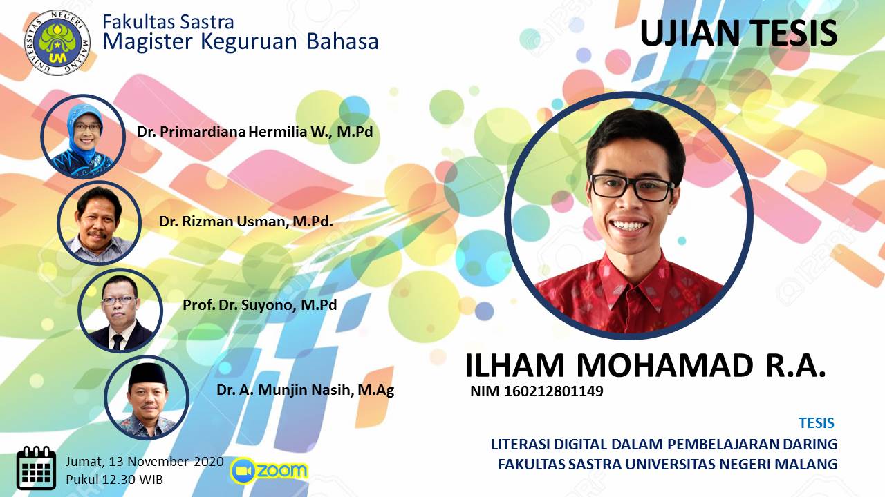 Ujian Tesis S2 Keguruan Bahasa a.n. Ilham Mohamad R.A.