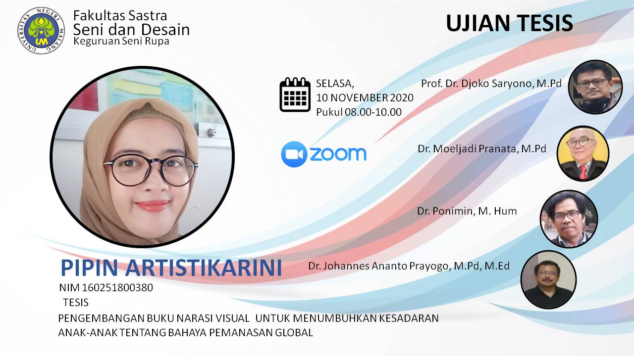 Ujian Tesis S2 Keguruan Seni Rupa a.n. Pipin Artistikarini