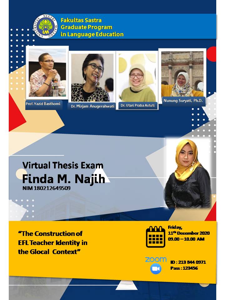 Ujian Tesis S2 Pendidikan Bahasa Inggris a.n. Finda M. Najih