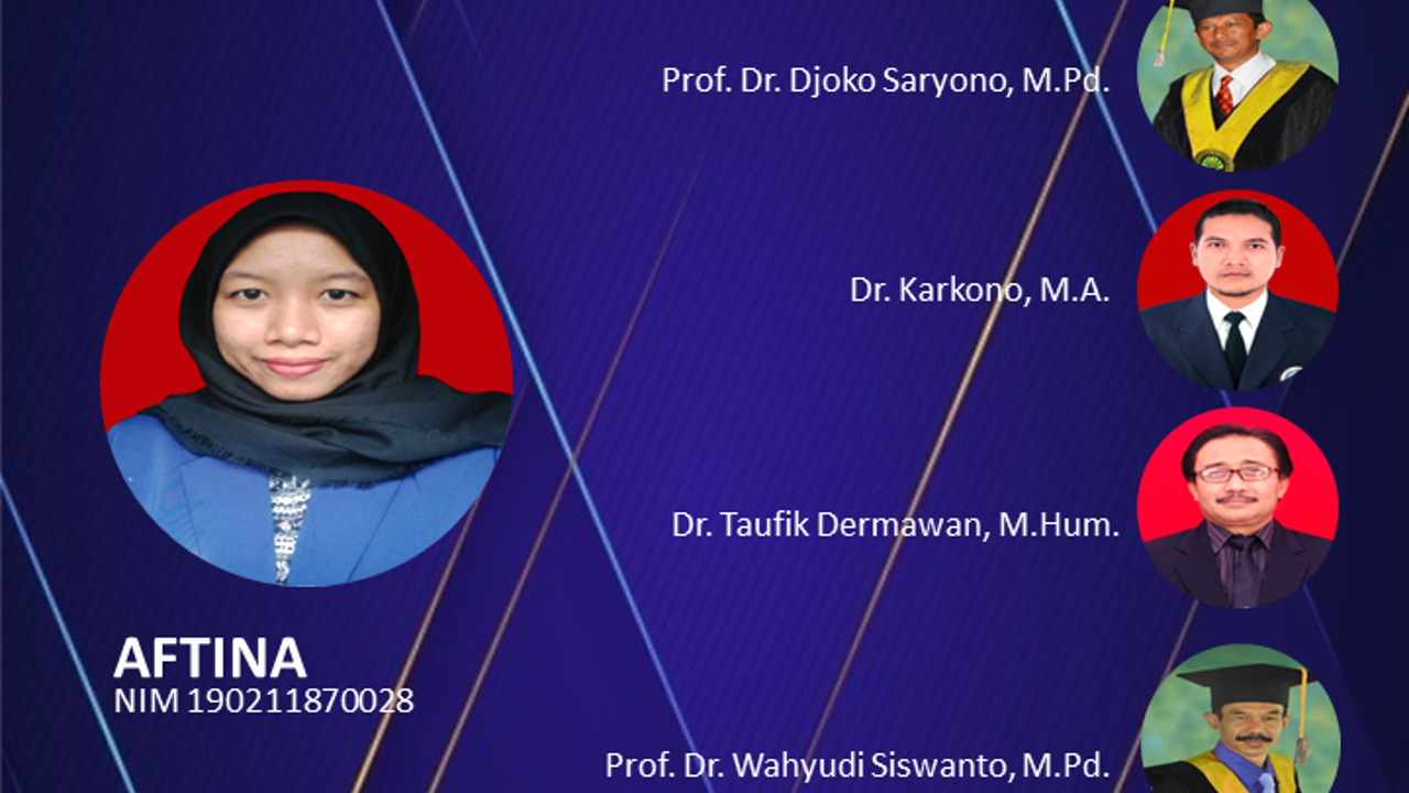 Ujian Tesis Program Magister Program Studi Pendidikan Bahasa Indonesia a.n. Aftina