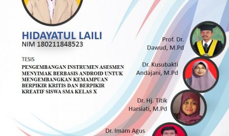 Ujian Tesis Program Magister Pendidikan Bahasa Indonesia a.n. Hidayatul Laili