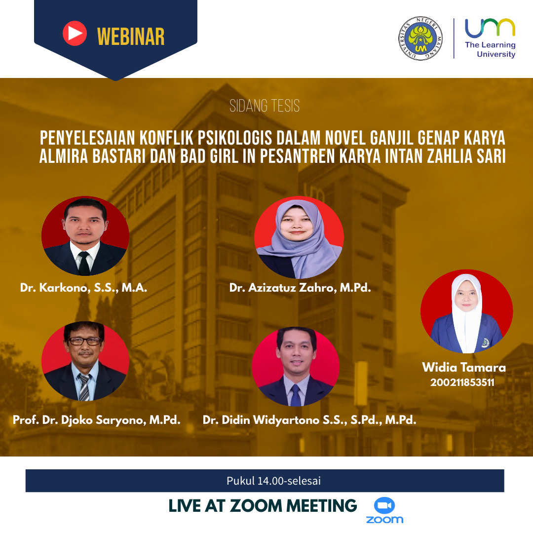 Ujian Tesis Program Magister Pendidikan Bahasa Indonesia a.n. Widia Tamara