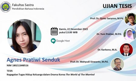 Ujian Tesis Program Magister Pendidikan Bahasa Indonesia a.n. Agnes Pratiwi Senduk
