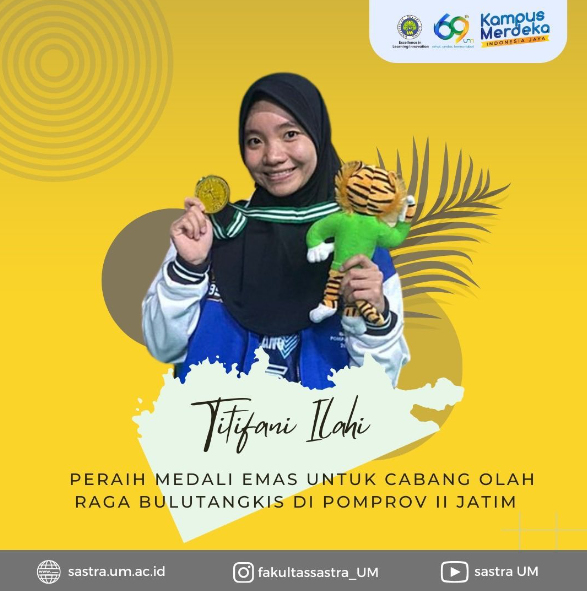 Titifany Ilahi Triumphs with Gold Medal in Badminton at East Java Provincial Sports Event