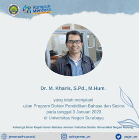 Dr. M. Kharis: A New Milestone in Linguistic Excellence at Universitas Negeri Malang